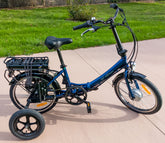 Folding E-Bike with stabilisers