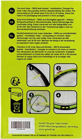 Gaadi Easy-on Universal Bike Tube - Presta valve
