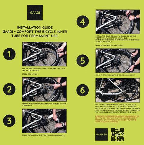 Gaadi Easy-on Universal Bike Tube - Presta valve