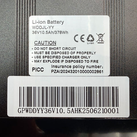 BATTERY AND CHARGER 36V 10.5Ah Fish Battery