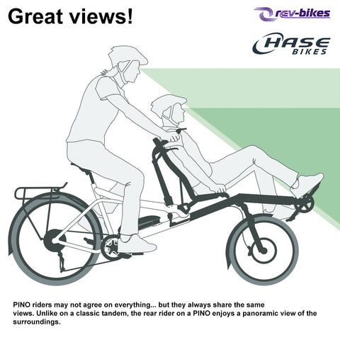 Hase Pino Tandem Bike, recumbent & upright