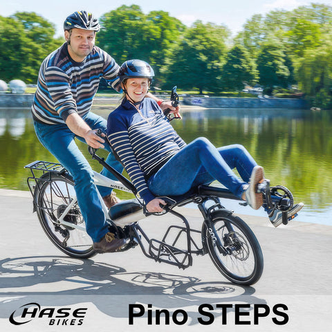 Hase Pino Tandem Bike, recumbent & upright