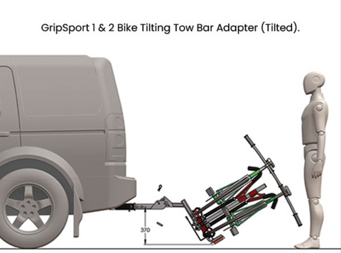 GripSport 1-2 Bike Tilting Van-Rack Towbar Adapter